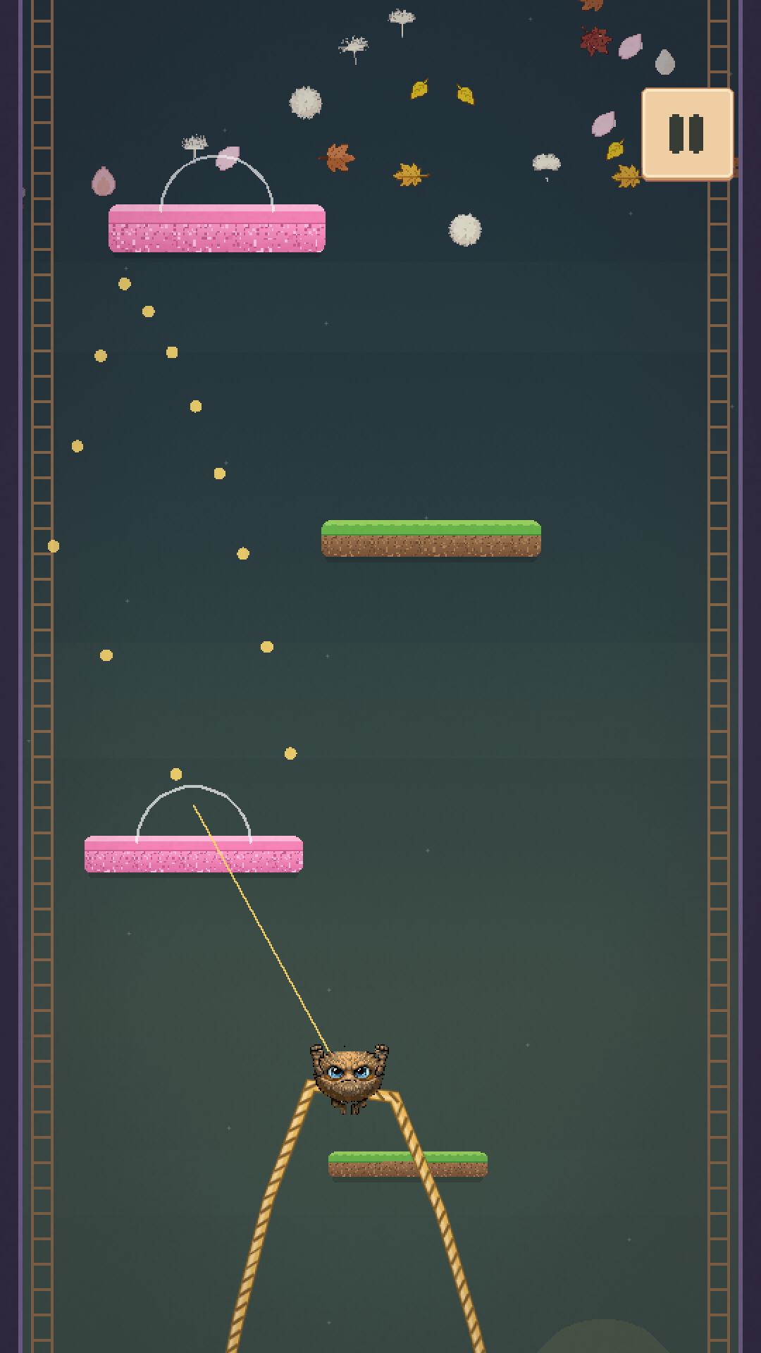 Dibby Sling — The dotted line shows your path